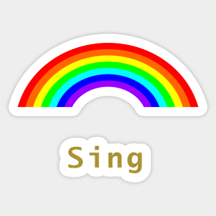 Gold Sing Rainbow Sticker